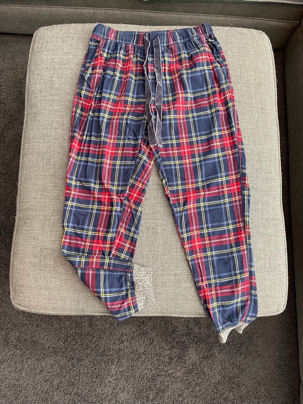 aerie Navy & Red Plaid Drawstring Pajama Pants